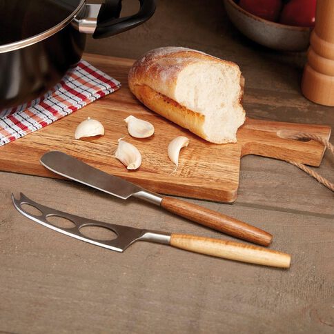 Living & Co Acacia Paddle Board Cheese Knife Set 4 Piece