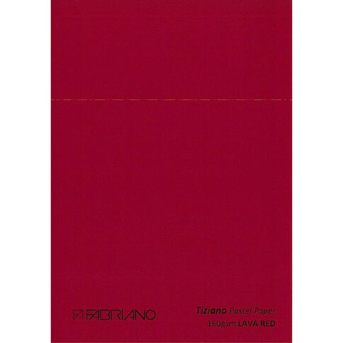 Fabriano Tiziano Pastel Paper 50cm x 65cm Lava Red Red Mid
