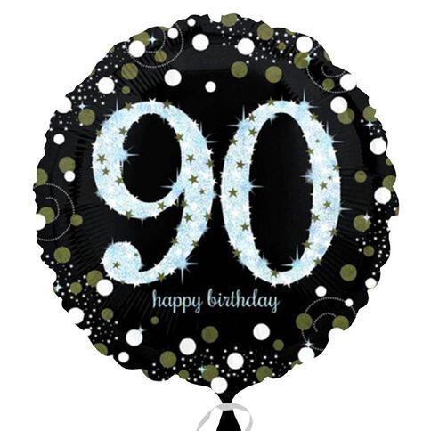 Amscan 45cm Standard Holographic Sparkling Birthday 90