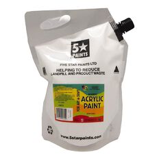 Fivestar Acrylic Paint White 1.5 litre Pouch
