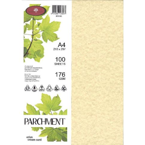 Direct Paper Parchment Paper 100gsm 100 Pack Orion Cream A4