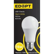 Edapt LED E27 Classic Light Bulb 15W Warm White