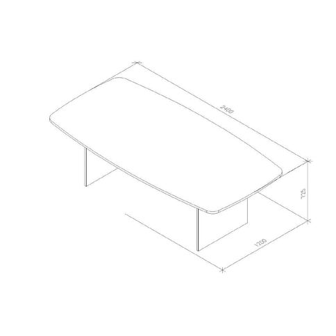 Zealand Boardroom Table 2400 White