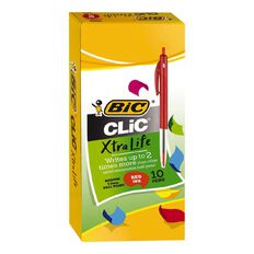 Bic Clic Pens 2000 Red 10 Pack Red