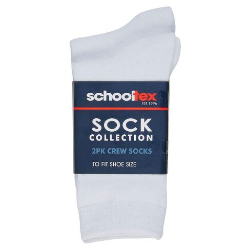 Schooltex Plain Crew Socks 2 Pack