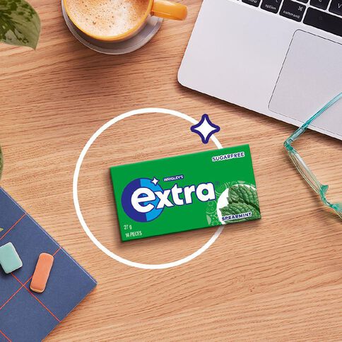Extra Spearmint Chewing Gum Sugar Free 14 Piece 27g