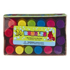 Unique Party Favours Bubbles 24 Pack Multi-Coloured