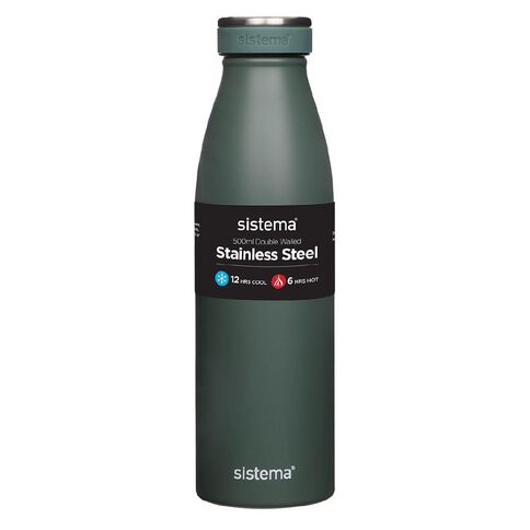 Sistema Stainless Steel Drink Bottle Assorted 500ml