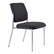 Buro Lindis Chair no Arms Black Reflective Silver
