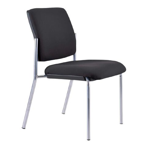 Buro Lindis Chair no Arms Black Reflective Silver