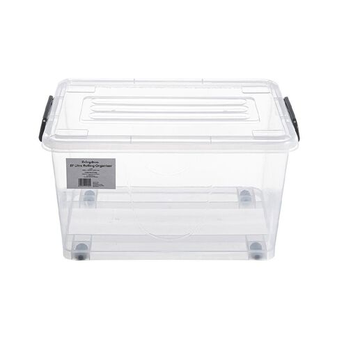 Living & Co Rolling Organiser 27L Clear