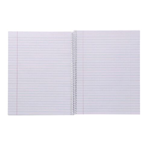 WS Exercise Book 8B4 7mm Ruled Spiral 50 Leaf Wiro Red Mid