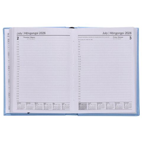 WS Colour Pop 2026 Diary A6 Day To Page Blue