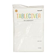 Hoorah Heavy Duty Reusable Tablecover 137cm x 274cm White