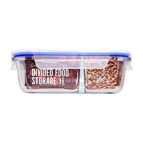 Kate's Kitchen Glass Divided Food Storage