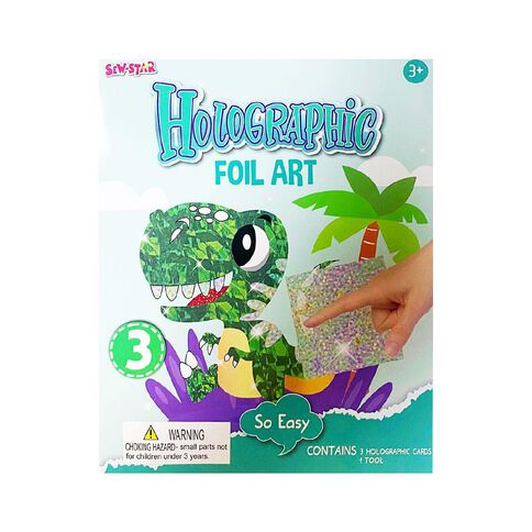 Sew Star Holographic Scratch Art Dinosaur