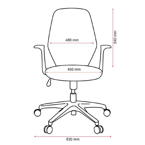 Buro Seating Mondo Soho Chair Light Grey Mesh With Arms