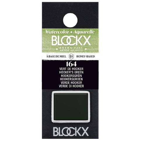 BLOCKX Watercolour Half Pan S1 164 Hookers Green Green