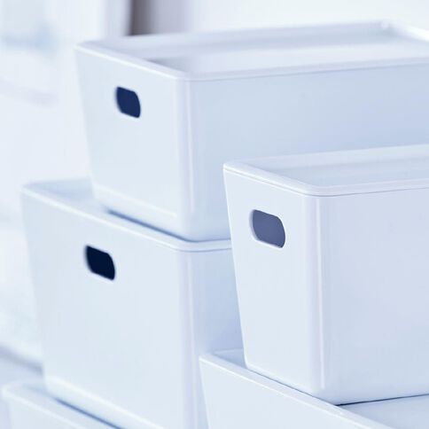 Living & Co Lisse Lidded Organiser White 4L