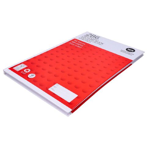 WS Exercise Book 2B6 7mm Ruled Hardcover 94 Leaf Red Red Mid