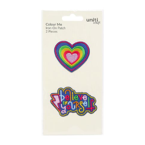 Uniti Colour Me Iron On Patch 2 Pack