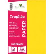 Trophee Paper 80gsm Sunflower A4 30 Pack