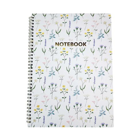 Uniti Stationery Country Calling Sprial Flowers A4 Notebook