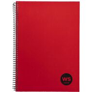 WS Notebook Wiro 200 Pages Hard Back Red Mid A4