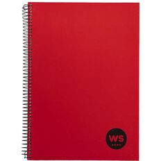 WS Notebook Wiro 200 Pages Hard Back Red A4