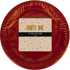 Party Inc Paper Side Plates 18cm Red Mid 20 Pack