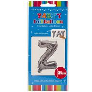 Artwrap Foil Balloon Z Silver 35cm