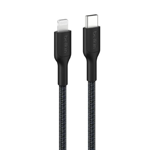 Belkin BoostCharge Pro USB-C Braided Cable Lightning Connector 1m Black