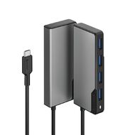 Alogic USB-C Fusion Swift 4-in-1 Hub 4x USB-A Silver Grey