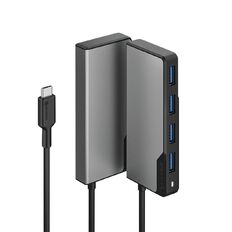 Alogic USB-C Fusion Swift 4-in-1 Hub 4x USB-A Silver Grey
