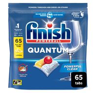 Finish Quantum Dishwasher Tablets Lemon 65 Pack