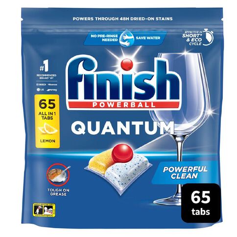 Finish Quantum Dishwasher Tablets Lemon 65 Pack
