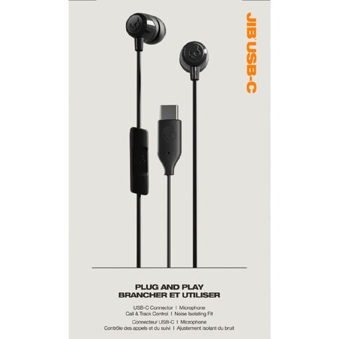 Skullcandy Jib  USB-C Wired Earbuds Black