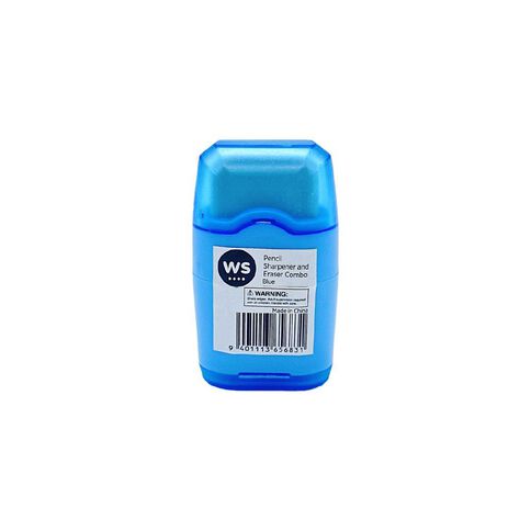 WS Sharpener Eraser Combo Blue