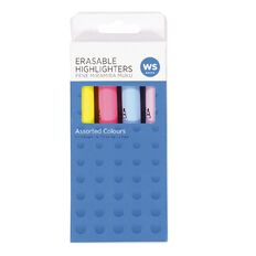 WS Highlighter Erasable Assorted 4 Pack