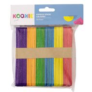 Kookie Pop Sticks Coloured Multi-Coloured 100 Pack