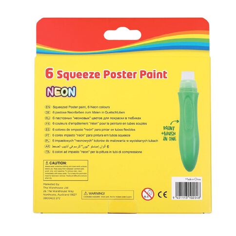 Squeezed Poster Paint Neon