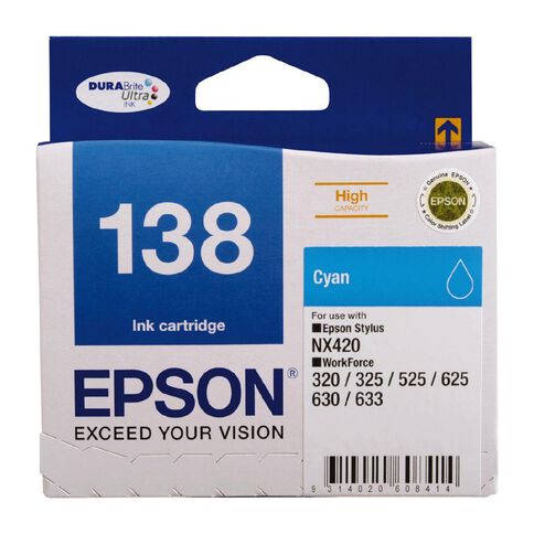 Epson Ink 138 Cyan (545 Pages)