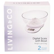 Living & Co Digital Scale with Bowl 5kg