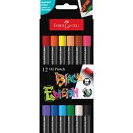 Faber-Castell Black Edition Oil Pastels 12 Pack