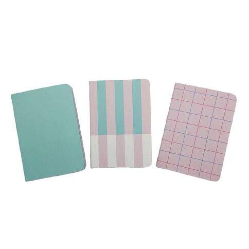 Uniti Clubhouse Notebook Straddle Stiched 3 Pack Multi-Coloured