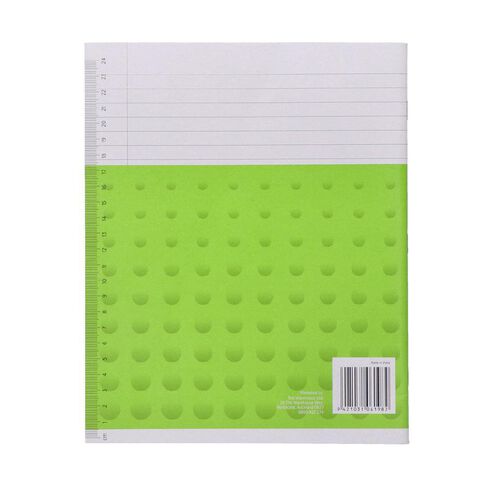 WS Exercise Book 1I5 9mm Ruled 40 Leaf Green Mid