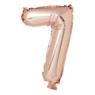 Artwrap Party Foil Balloon Number 7 Rose Gold 35cm