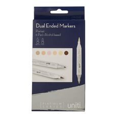 Uniti Dual Ended Portrait Markers 6 Pack