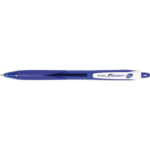 Pilot-BeGreen Rexgrip 1.0mm Ballpoint Pen Medium Blue Blue Mid