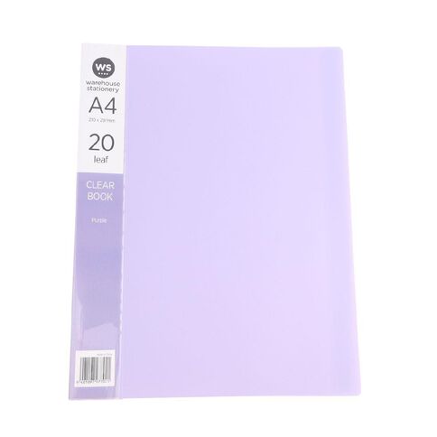 WS Colour Pop Clearbook 20 Page Purple Mid